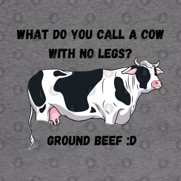What do you call a cow with no legs? Ground Beef funny cow farmer joke by Fafi